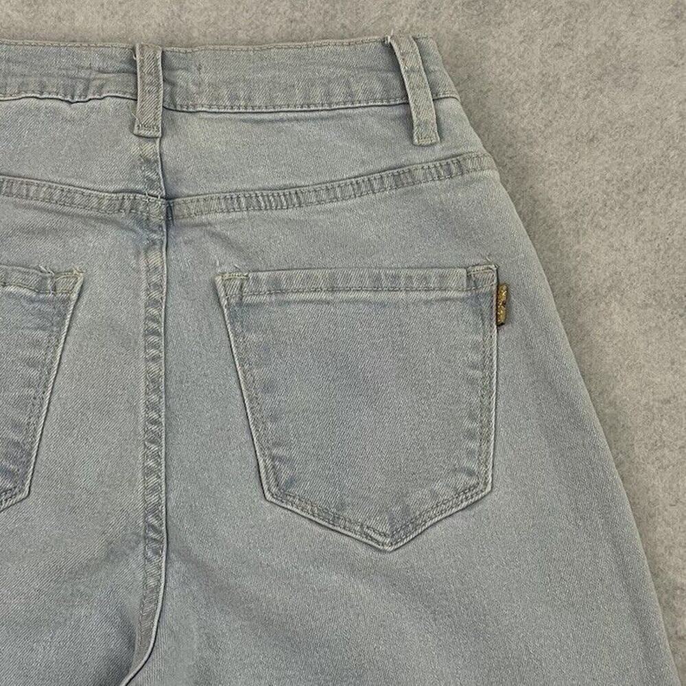 Vibrant Miu Jeans Womens W24 Light Wash Wide Leg High Rise Denim NWT - Picture 12 of 13